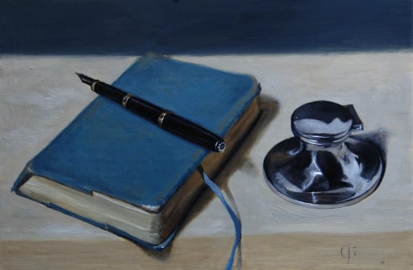 James Gillick, Pen, Book & Silver Inkwell, 2015