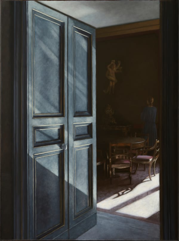 Geneviève Daël L'apparition Oil on canvas 28.74 x 21.25ins (73 x 54cm) (artwork size) 30.31 x 22.83ins (77 x 58cm) (framed size)