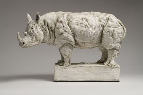 Tanya Brett Rhino after Dürer, 2021 Unique, Ceramic 21 x 14 x 7.8 ins (53 x 35 x 19.8cm)