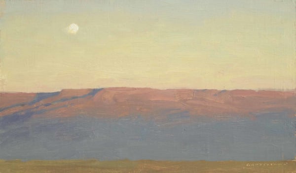 David Grossmann, Moon and Mesa at Sunset