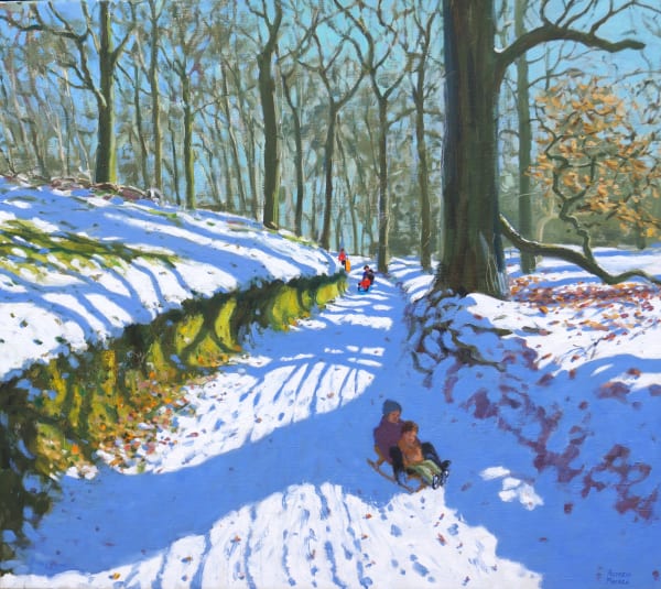 Andrew Macara, Sledging down the Track, Osmaston, Derby