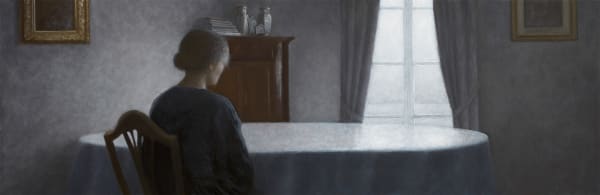 Geneviève Daël La Douceur du silence, 2020 Oil on canvas 11.81 x 35.43ins (30 x 90cm) (artwork size) 13.39 x 37.01ins (34 x 94cm) (framed size) Signed 'G.Dael' numbered '397' verso