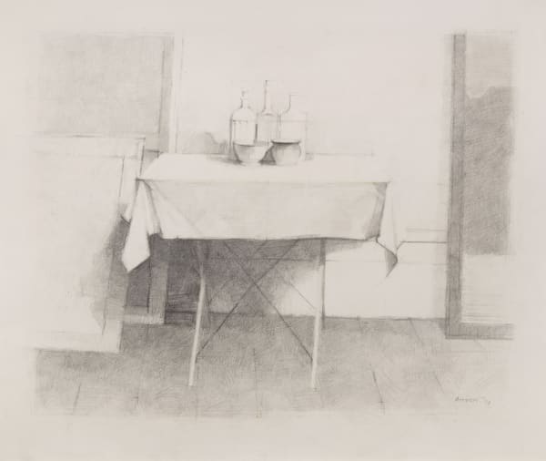 William Brooker, Still Life on Folding Table, 1974