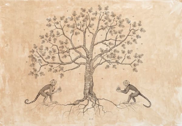 Andrea Collesano, SIMIIFORMES ( Tree with Monkeys), 2025