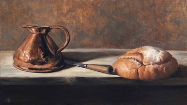 James Gillick, Bread, Knife and Copper Jug