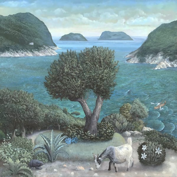 Samuel Kirk Ulysses (Odysseus), 2021 Oil on canvas 20 x 20ins (50.8 x 50.8cm) (artwork size) 21.06 x 21.06ins (53.5 x 53.5cm) (framed size) Signed with monogram, lower right