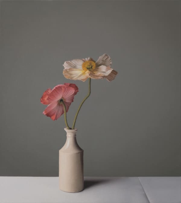 Jo Barrett, Still Life with Red and Pink Icelandic Poppies