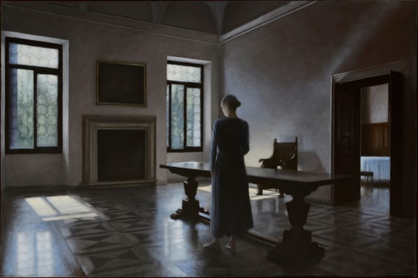 Geneviève Daël Lumineuse obscurité Oil on canvas 21.25 x 31.88ins (54 x 81cm) (artwork size) 22.83 x 33.46ins (58 x 85cm) (framed size)