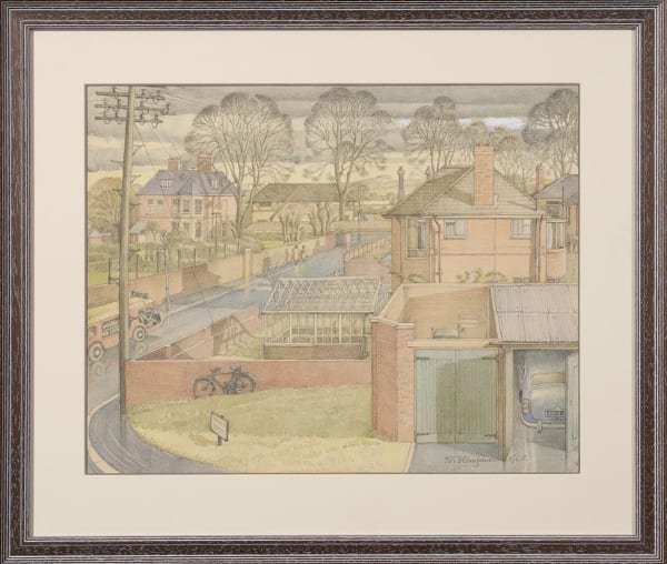 Godfrey Penington Kingdon (1896-1974), Norman Road, Winchester - The View From The Artist's Window In January, 1965