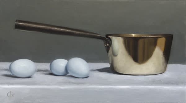 James Gillick, Brass Pan and Blue Eggs