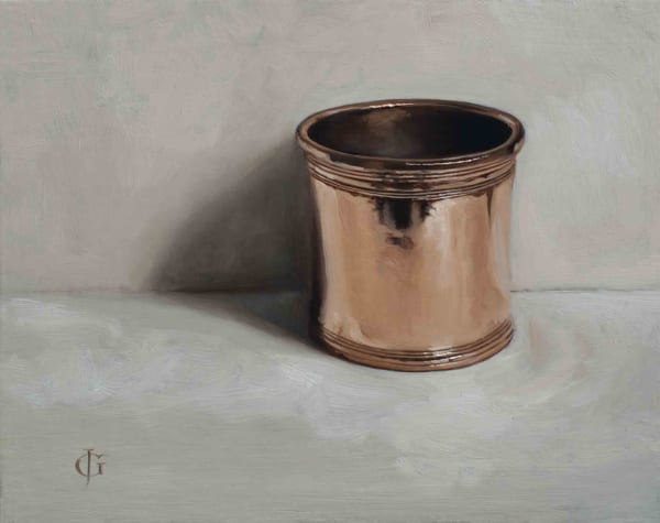 James Gillick Bronze Pot Oils on linen over panel 8.66 x 9.84ins (22 x 25cm) (artwork size) 13.2 x 15.16ins (33.5 x 38.5cm) (framed size) Reprise available on request: £6,250