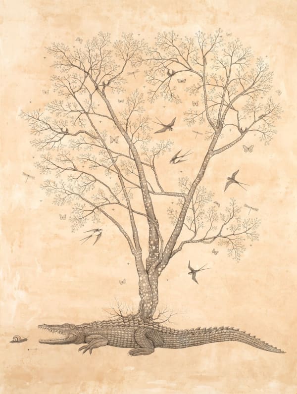 Andrea Collesano Ritorno, 2024 Ink on paper 61 x 45.28ins (155 x 115cm) (artwork size) Signed and dated (on reverse)