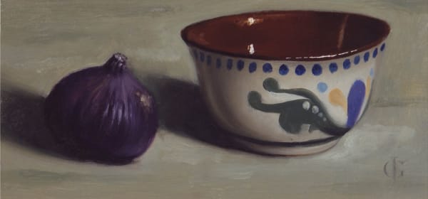 James Gillick, Cornishware Bowl & Single Fig, 2012