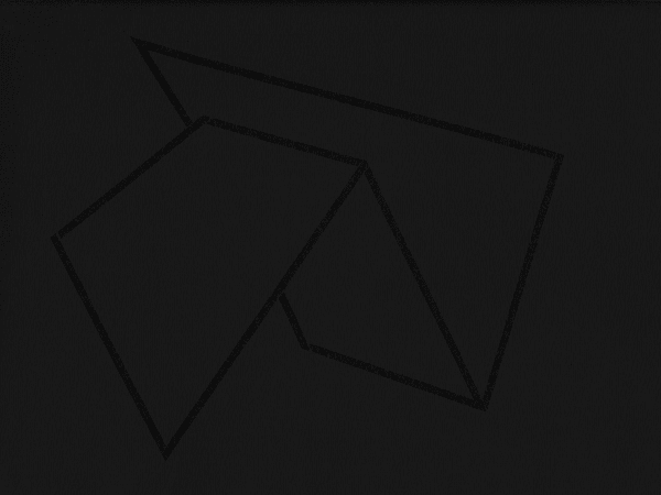 Joseph La Piana, Subfractal Black Tape Drawing on Black Paper 006, 2017