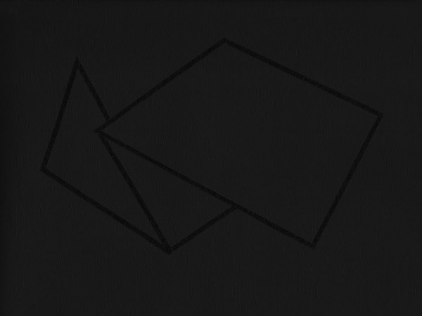 Joseph La Piana, Subfractal Black Tape Drawing on Black Paper 007, 2017