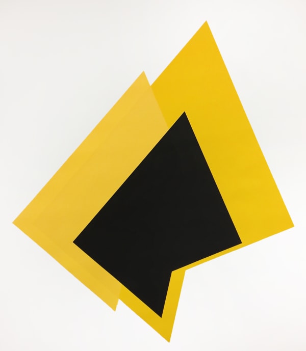 Joseph La Piana Refraction Offset P Yellow and Black, 2016 Acrylic and enamel on canvas 50" x 60"