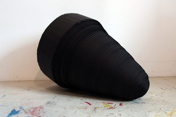 Joseph La Piana, Black Corrugated Sculpture, 2013