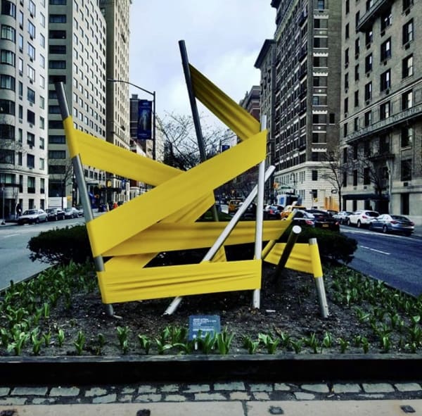 Joseph La Piana Tension Sculpture C, 2019 Rubber and Steel variable