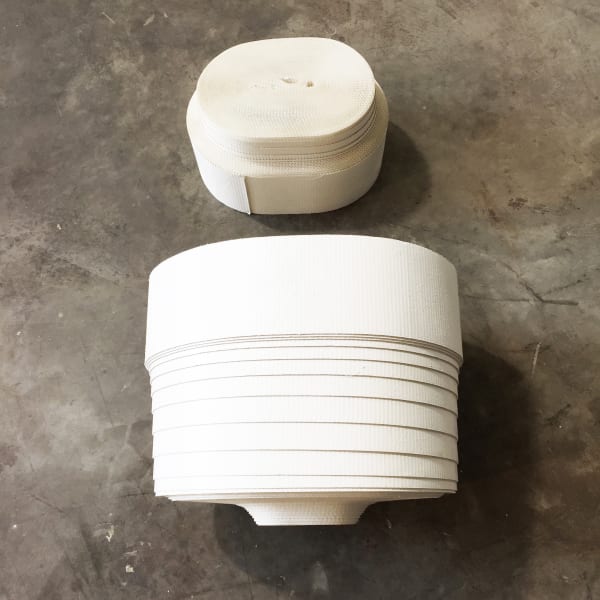 Joseph La Piana, White Corrugated Sculpture Diptych, 2014