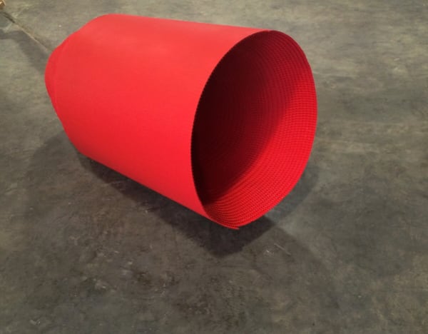 Joseph La Piana, Red Corrugated Sculpture, 2014