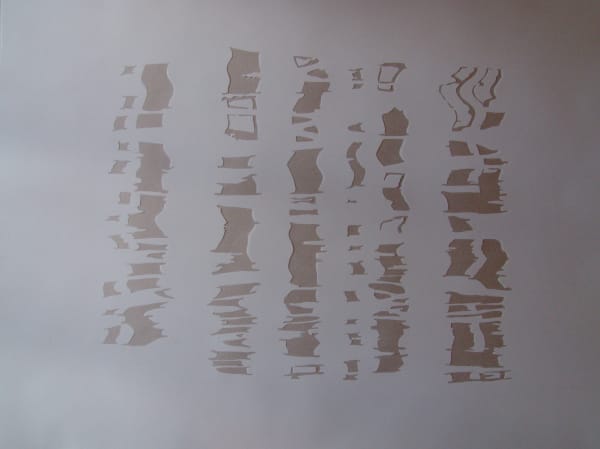 Joseph La Piana Untitled Deconstructive Photonastic Relief (CP/146), 2007 Single Mylar Cutout 30 x 42 in. (Framed)