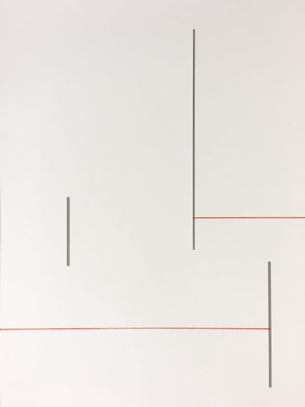 Joseph La Piana, Tension Relief Drawing Red 004, 2017