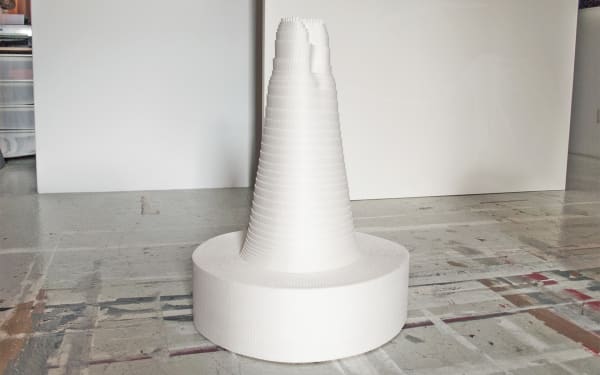 Joseph La Piana, Extruded White Corrugated Sculpture, 2014