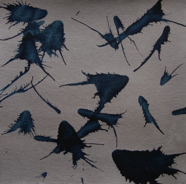Joseph La Piana Untitled XIII, 2008 Ink and shellac on cold press water color paper works on paper 12" x 12"