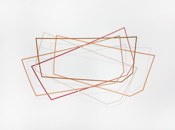 Joseph La Piana Refraction Vector Offset Drawing IX, 2010 Ink on watercolor paper works on paper 12" x 9"