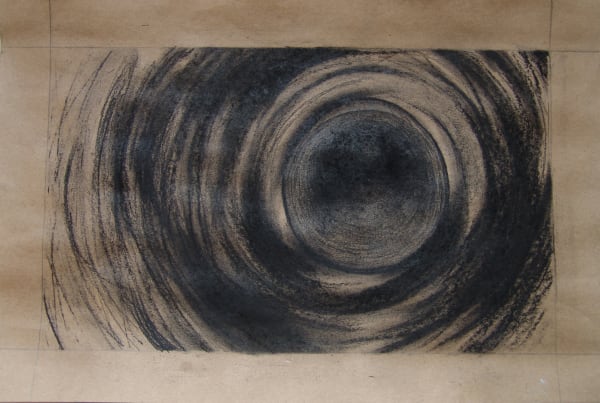 Joseph La Piana Corrugated Sculpture Drawing I, 2013 Charcoal and pencil on craft paper 18" x 12"