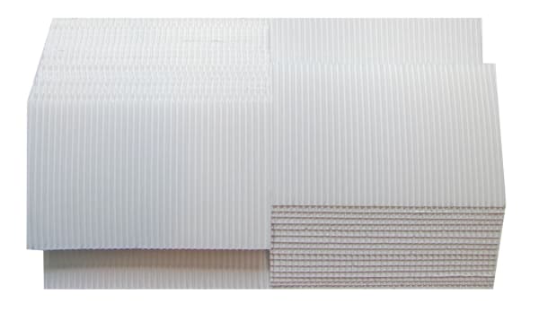 Joseph La Piana Corrugated Relief White, 2014 Corrugated cardboard, adhesive on MDF panel 12" x 20" x 2"