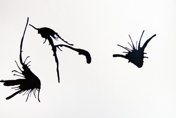 Joseph La Piana Blow Study 1C, 2008 Ink and shellac on cold press watercolor paper works on paper 10" x 15"