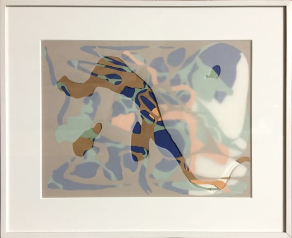 Joseph La Piana Photonastic Collage II Framed, 2017 Mylar, craft and construction paper 26 1/2 by 26 1/2 framed