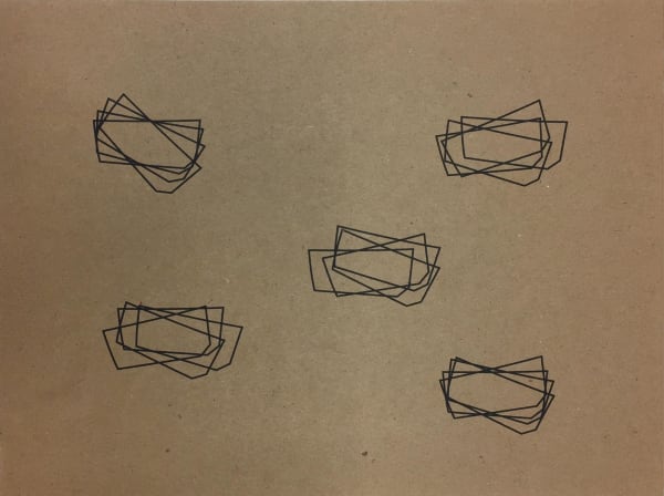 Joseph La Piana Refraction Vector Offset Drawing X, 2010 Ink on craft paper works on paper 12" x 9"