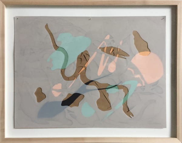 Joseph La Piana Photonastic Collage IV Framed, 2017 Mylar, craft and construction paper 28 1/2 x 23" framed