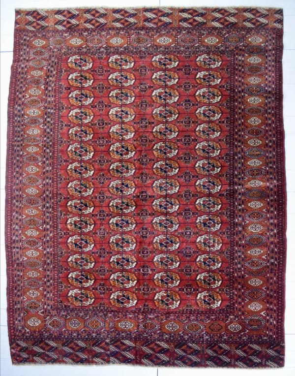 Tekke carpet, Turkmenistan 310 x 240cm (reduced in size) circa 1910