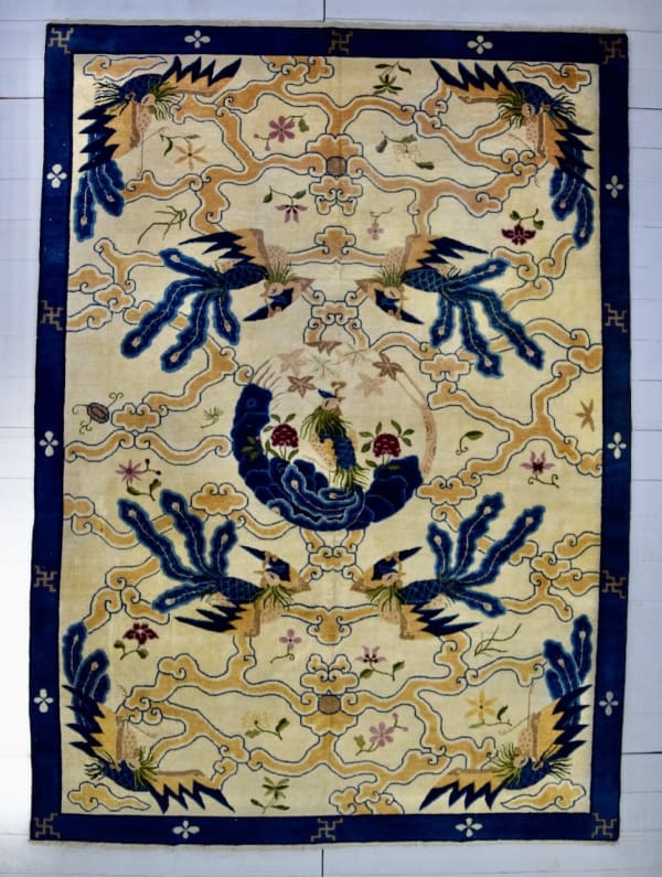 Extraordinary Chinese Art Deco carpet 302 x 221cm circa 1930