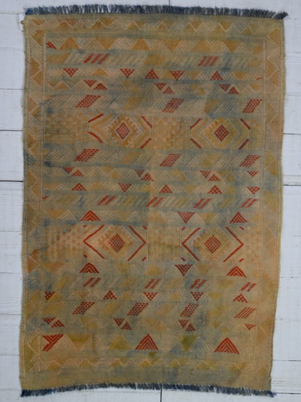 Moroccan 'cactus-silk' kilim 136 x 95cm circa 1950 - 1970