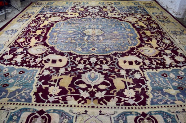 Agra carpet, India 463 x 420cm late 19th century