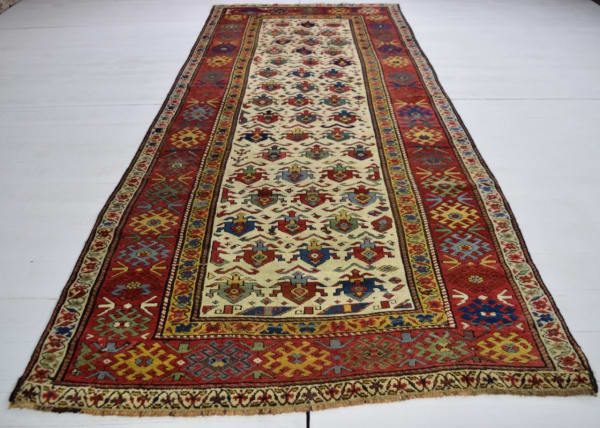 Caucasian long rug, probably Genje 310 x 120cm late 19th century