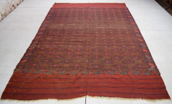 Yomut embroidered kilim, Turkmenistan 305 x 200cm mid 19th century