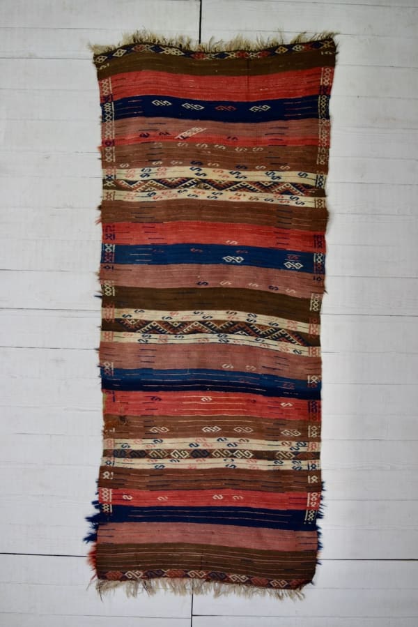 Anatolian kilim runner 258 x 113cm early 20th century