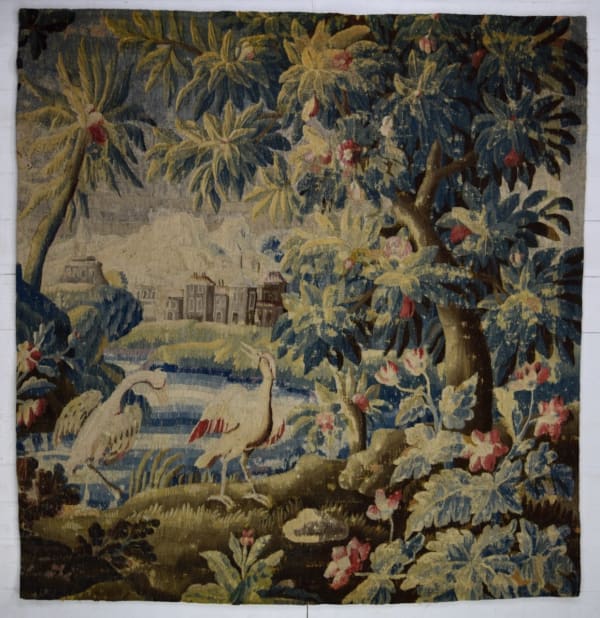 Aubusson Verdure Tapestry, France 196cm (drop) x 187cm circa 1700