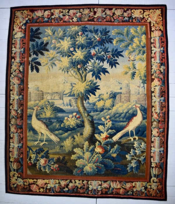 Aubusson Verdure Tapestry, France 225cm (across) x 260cm (drop) circa 1700