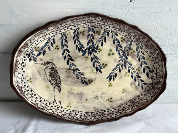Adrift Pottery, Heron Platter
