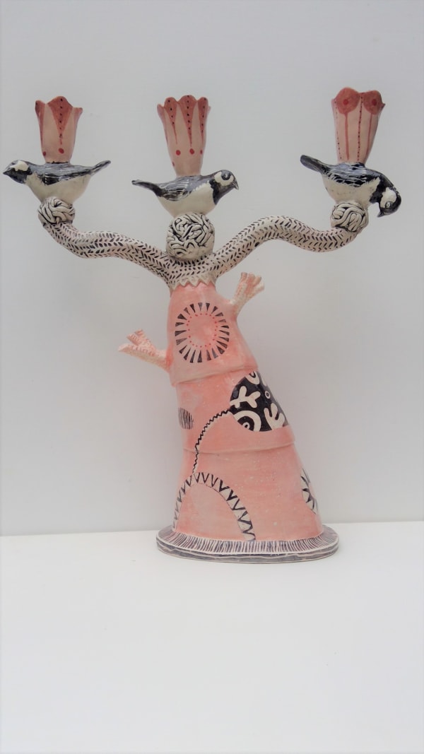 Laurance Simon, Three Bird Pink Candelabra