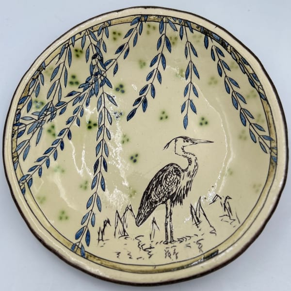 Adrift Pottery, Grey Heron Dish