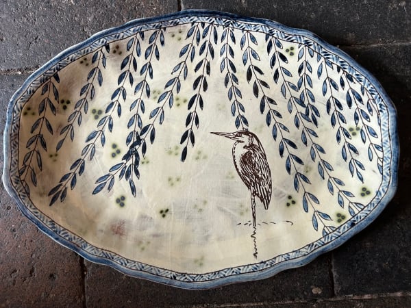 Adrift Pottery, Heron Platter