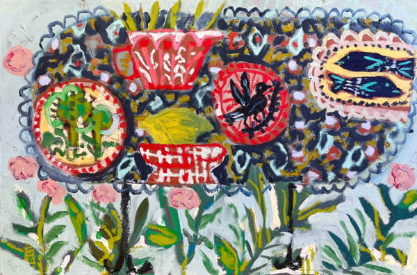 Cornelia O'Donovan, Tabletop with Red Jug and Lemon