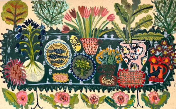 Cornelia O'Donovan, Scalloped Trestle Table